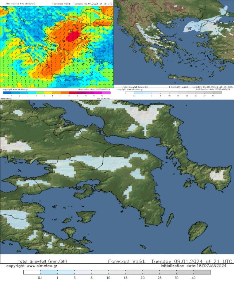 Χάρτες Κλέαρχου Μαρουσάκη για την εξέλιξη του καιρού