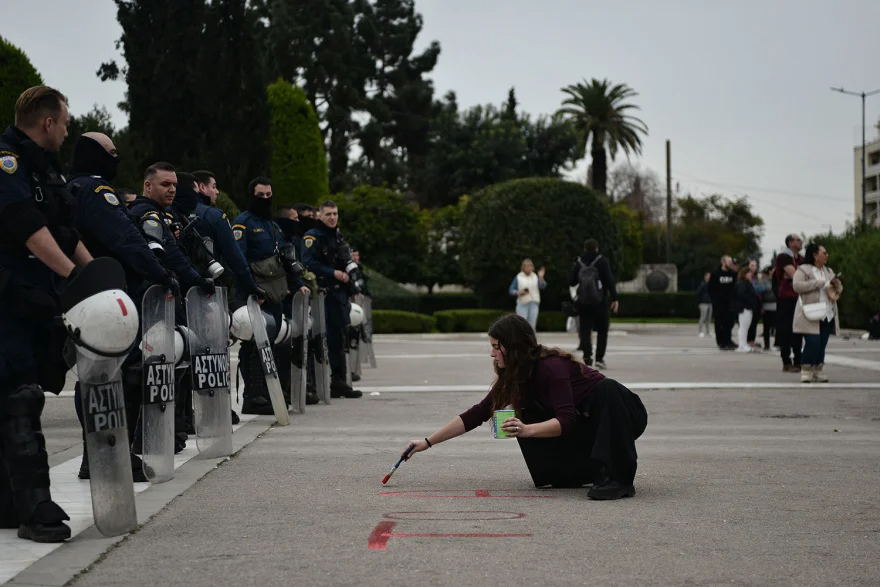 Τα ονόματα των θυμάτων των Τεμπών γράφτηκαν ξανά 